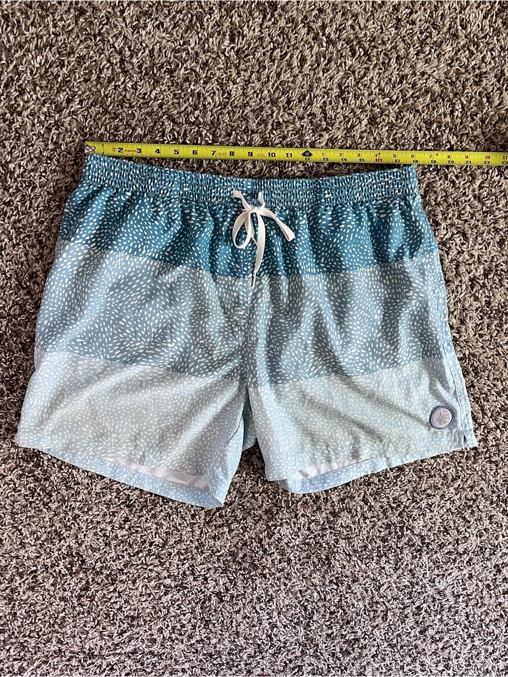 chubbies Teal Ombre Dot Swim Trunks